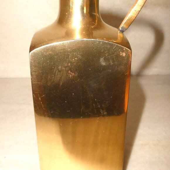SQUARE SOLID BRASS VASE/ DECORATIVE PIECE - Picture 3 of 3